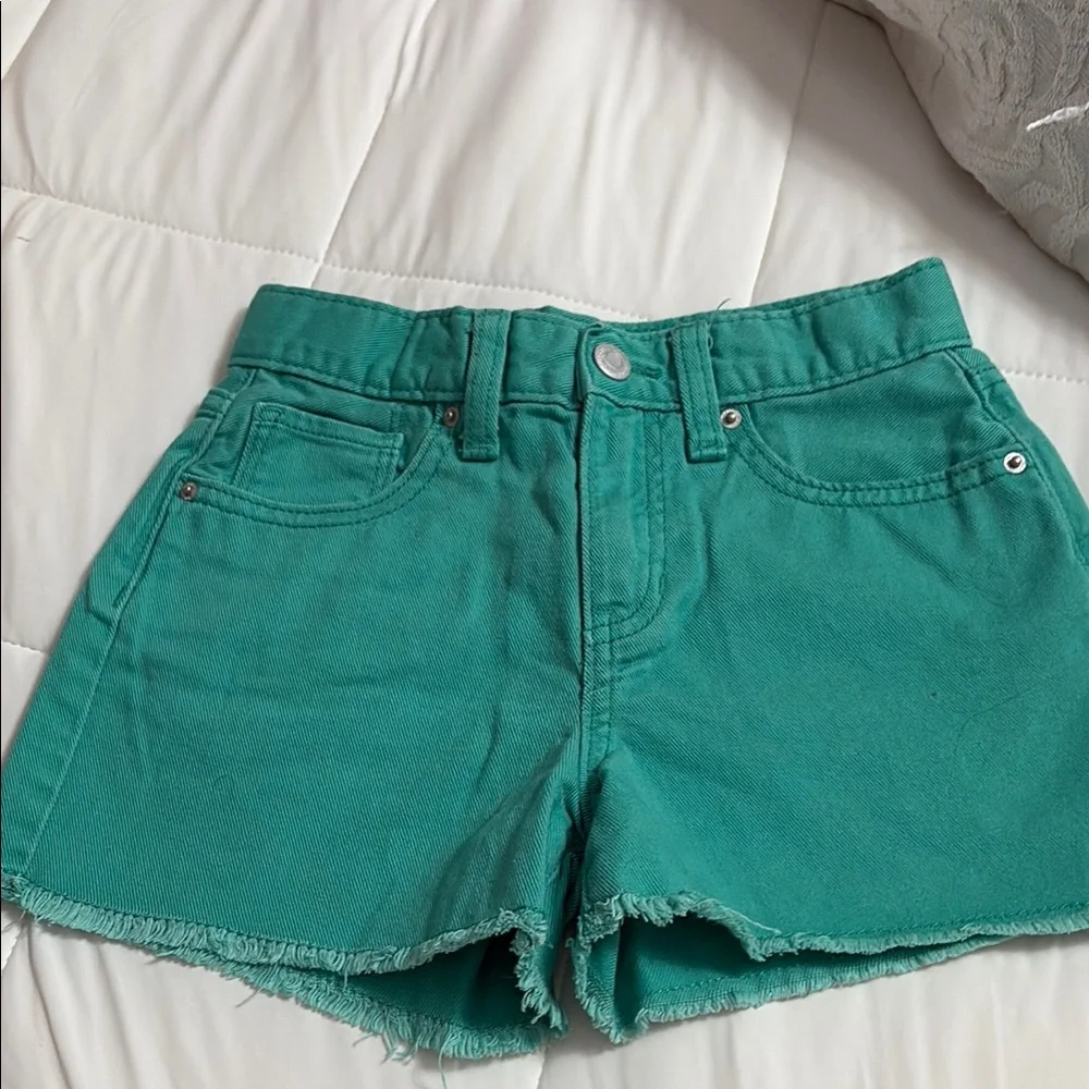Old Navy Kids Green Denim Shorts